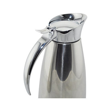 Emsa 502489 Isolierkanne, Edelstahl, 1 Liter, Easy Open Verschluss, Eleganza
