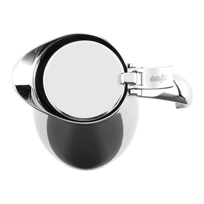 Emsa 502489 Isolierkanne, Edelstahl, 1 Liter, Easy Open Verschluss, Eleganza
