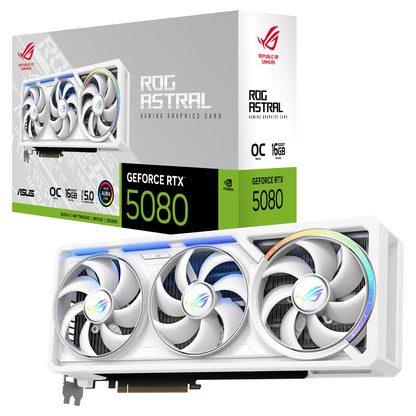 RTX 5080 16G ASUS ROG ASTRAL OC 3 Fan white