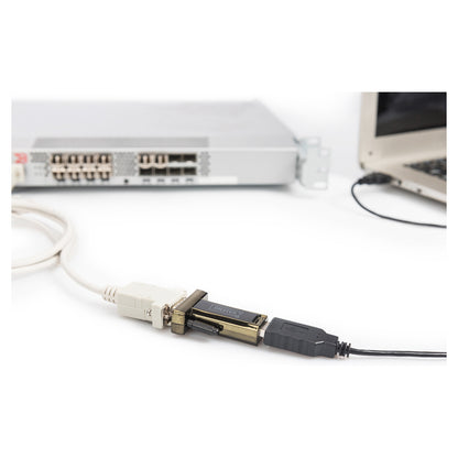 DIGITUS Adapter USB2.0/A -> seriell D-Sub9 St/St + 0.8m Kab retail