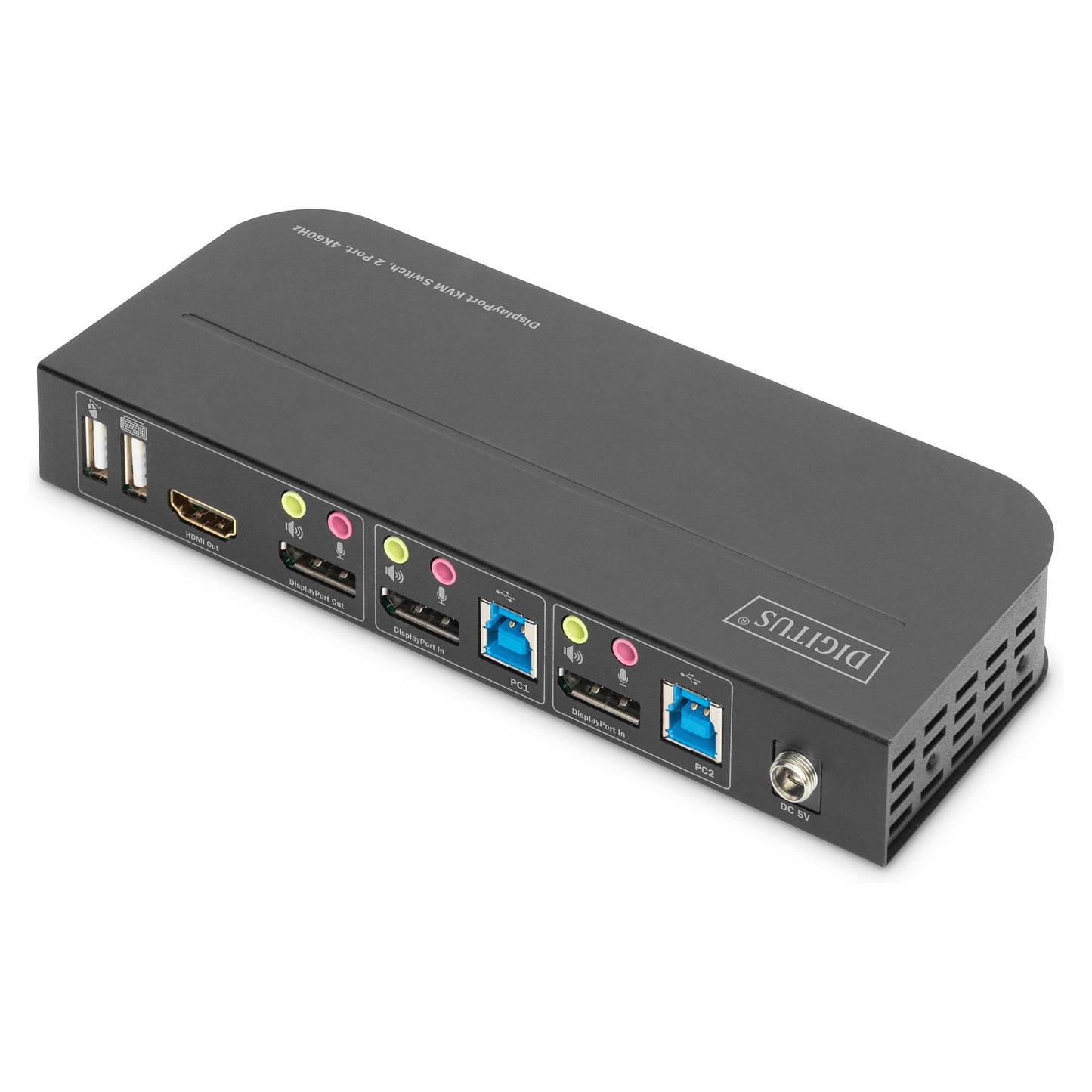 Digitus DS-12850 KVM-Switch 2-Port 4K/60Hz 2x DP > 1x DP/HDMI