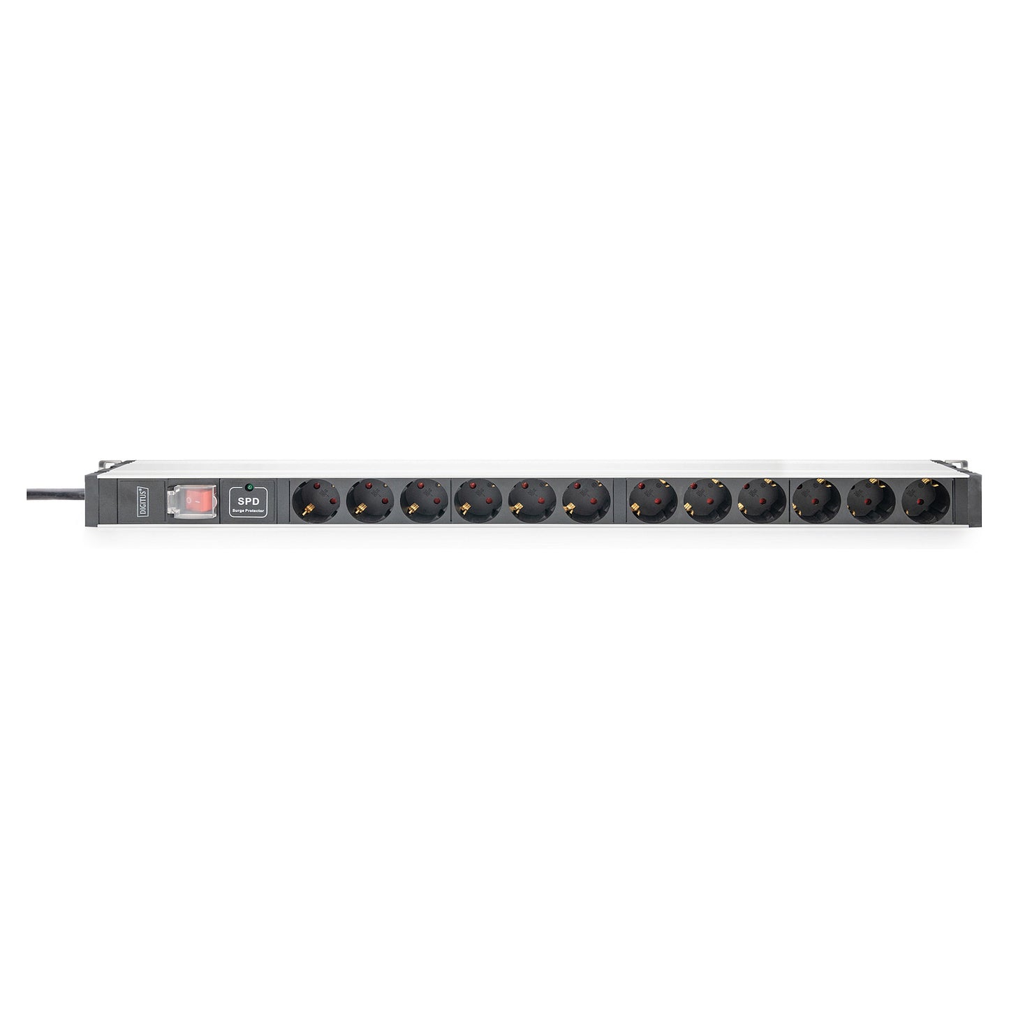 DIGITUS PDU 1HE 12xSchuko 16A Ausgänge 230V/16A schwarz