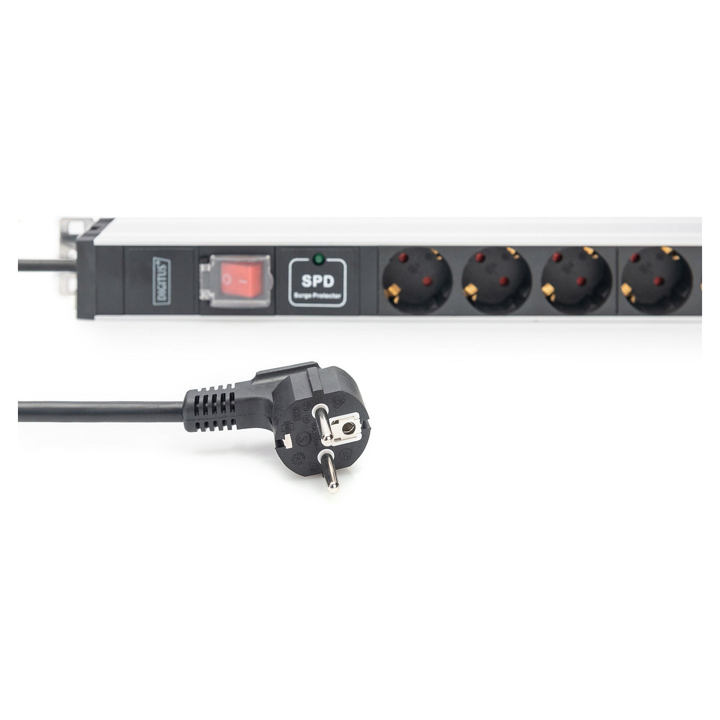 DIGITUS PDU 1HE 12xSchuko 16A Ausgänge 230V/16A schwarz