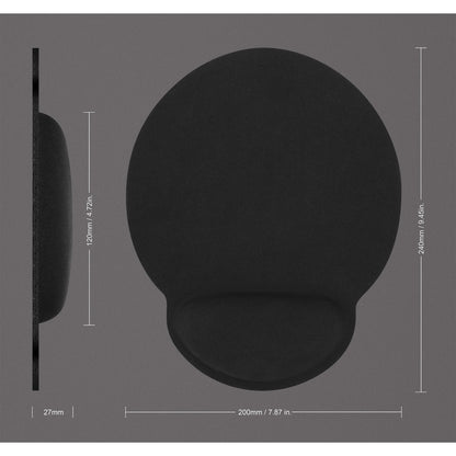 MANHATTAN Mauspad Schaumstoff mit Handballenauflage schwarz retail