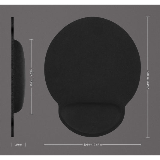 MANHATTAN Mauspad Schaumstoff mit Handballenauflage schwarz retail