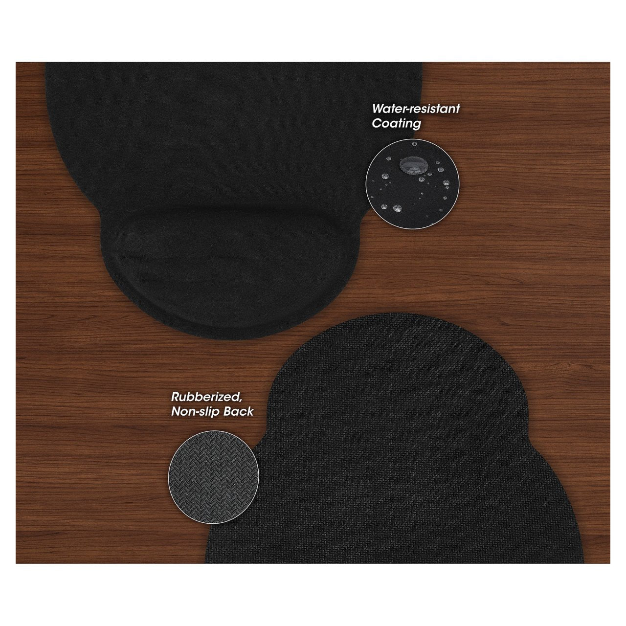 MANHATTAN Mauspad Schaumstoff mit Handballenauflage schwarz retail