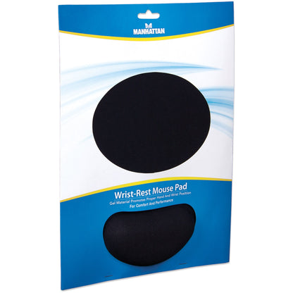MANHATTAN Mauspad Schaumstoff mit Handballenauflage schwarz retail
