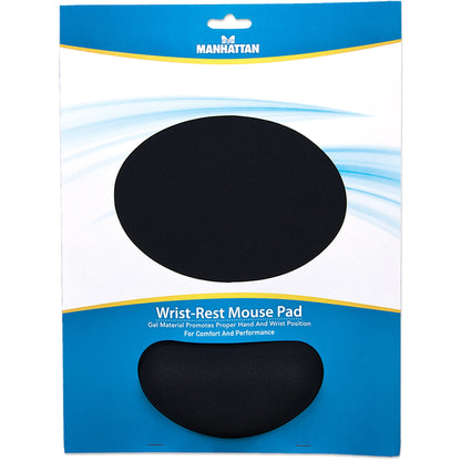MANHATTAN Mauspad Schaumstoff mit Handballenauflage schwarz retail