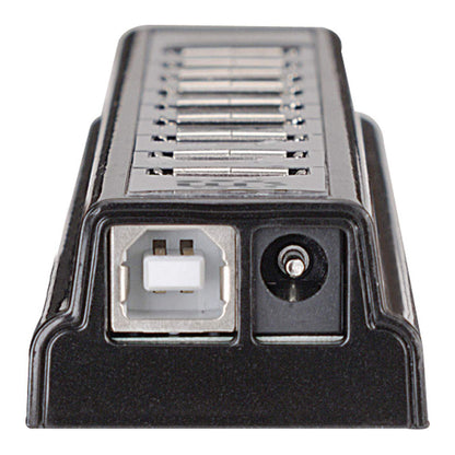 MANHATTAN USB-HUB 10-Port USB 2.0 Desktop Hub schwarz