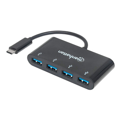 MANHATTAN USB 3.1 Gen1 TypC-Hub 4 USB A-Ports Strom über USB