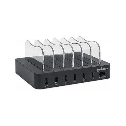 MANHATTAN 6-Port USB-Ladestation USB-A-Ports 2,4 A/5 V 55W