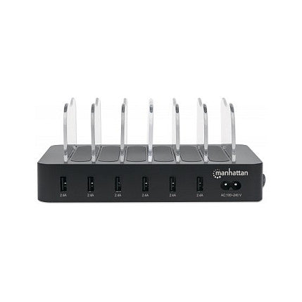 MANHATTAN 6-Port USB-Ladestation USB-A-Ports 2,4 A/5 V 55W