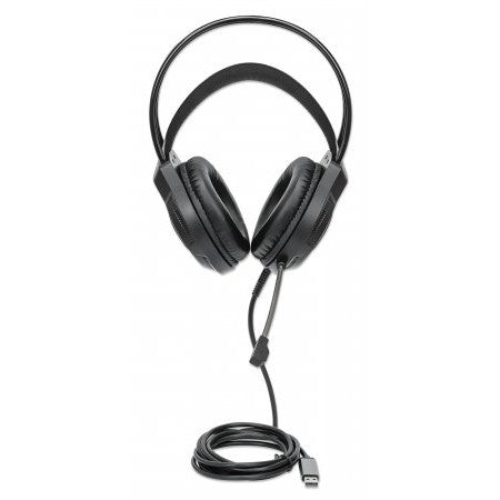 MANHATTAN RGB LED Over-Ear USB Gaming-Headset Kabelgebunden
