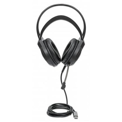 MANHATTAN RGB LED Over-Ear USB Gaming-Headset Kabelgebunden