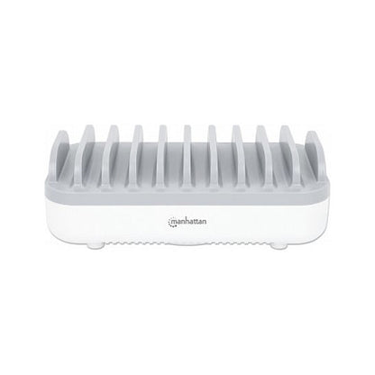 MANHATTAN 10-Port USB-Ladestation 120W weiß/grau