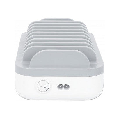 MANHATTAN 10-Port USB-Ladestation 120W weiß/grau