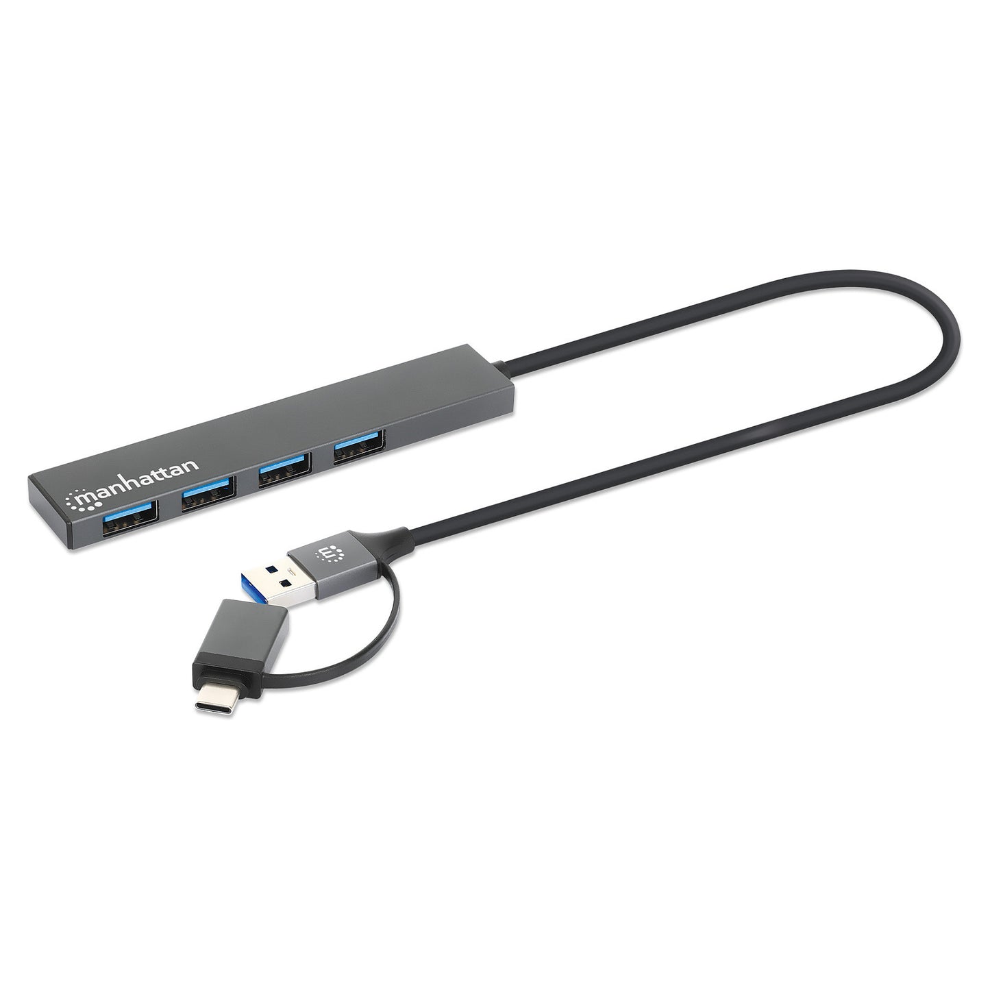 MANHATTAN Kombo-Hub 4Port USB 3.0 Typ-C/Typ-A 4xUSB-A Buchse