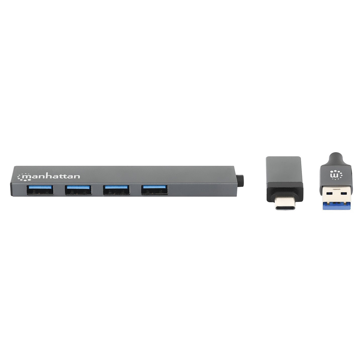 MANHATTAN Kombo-Hub 4Port USB 3.0 Typ-C/Typ-A 4xUSB-A Buchse
