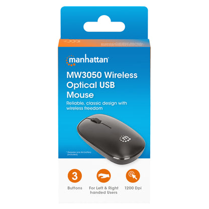 MANHATTAN MW3050 Kabellose USB-Maus 3 Tasten Mausrad schwarz
