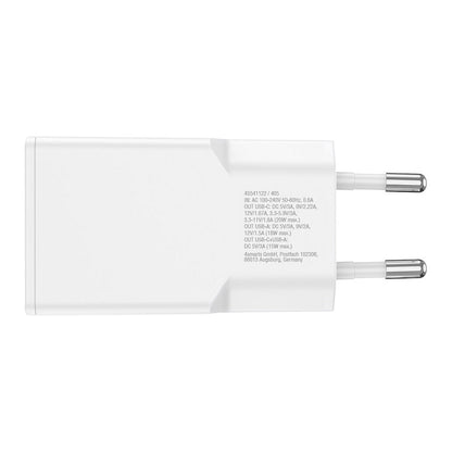 4smarts Ladegert PDPlug Duos Slim 20W GaN USB-C/A+USB-C Kabel