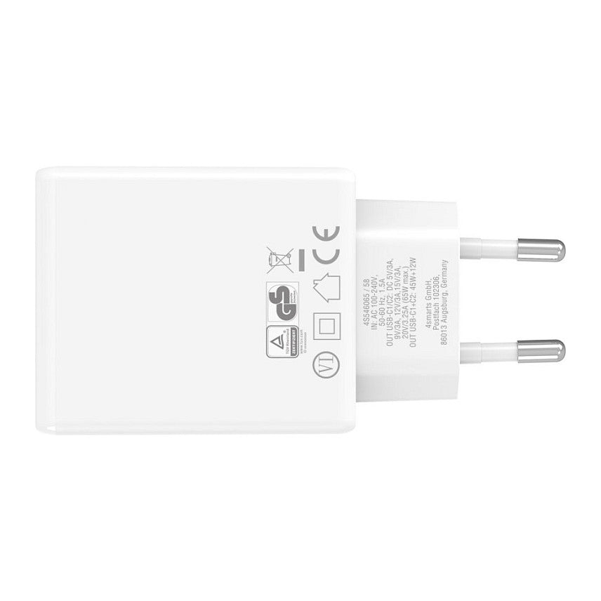 4smarts Netzladegert PDPlug Slim Dual 65W GaN 2C, wei