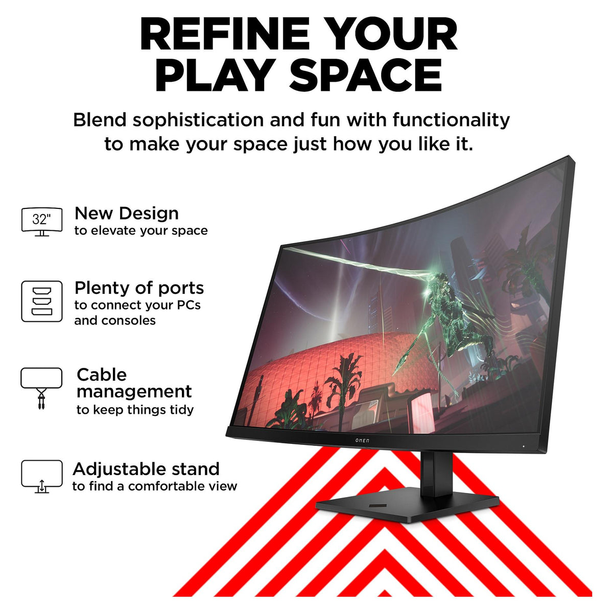 HP OMEN 32c Curved Gaming-Monitor 80cm (31,5 Zoll)