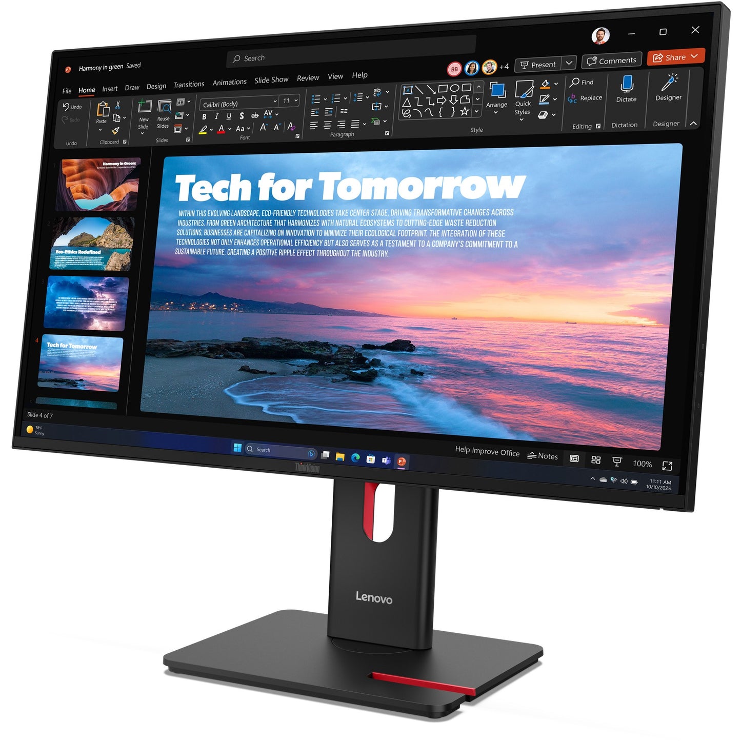 Lenovo ThinkVision T27QD-40 (27")2K QHD HDMI/DP/USB-C/DOC