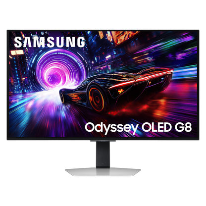 81,3cm/32" (3840x2160) Samsung Odyssey OLED G8 G81SF 16:9 4K OLED 0,03ms 240Hz HDMI 2.1 DisplayPort 1.4 USB-B USB-A VESA HDR FreeSync G-Sync Silvr