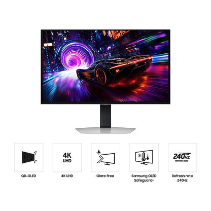 81,3cm/32" (3840x2160) Samsung Odyssey OLED G8 G81SF 16:9 4K OLED 0,03ms 240Hz HDMI 2.1 DisplayPort 1.4 USB-B USB-A VESA HDR FreeSync G-Sync Silvr
