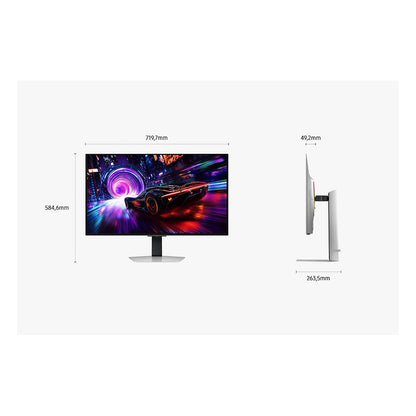 81,3cm/32" (3840x2160) Samsung Odyssey OLED G8 G81SF 16:9 4K OLED 0,03ms 240Hz HDMI 2.1 DisplayPort 1.4 USB-B USB-A VESA HDR FreeSync G-Sync Silvr