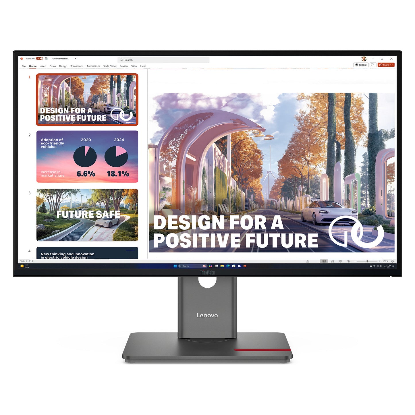 68,6cm/27" (2560x1440) Lenovo ThinkVision P27QD-40 16:9 WQHD IPS 4ms 120Hz HDMI DisplayPort USB-C USB LAN VESA KVM