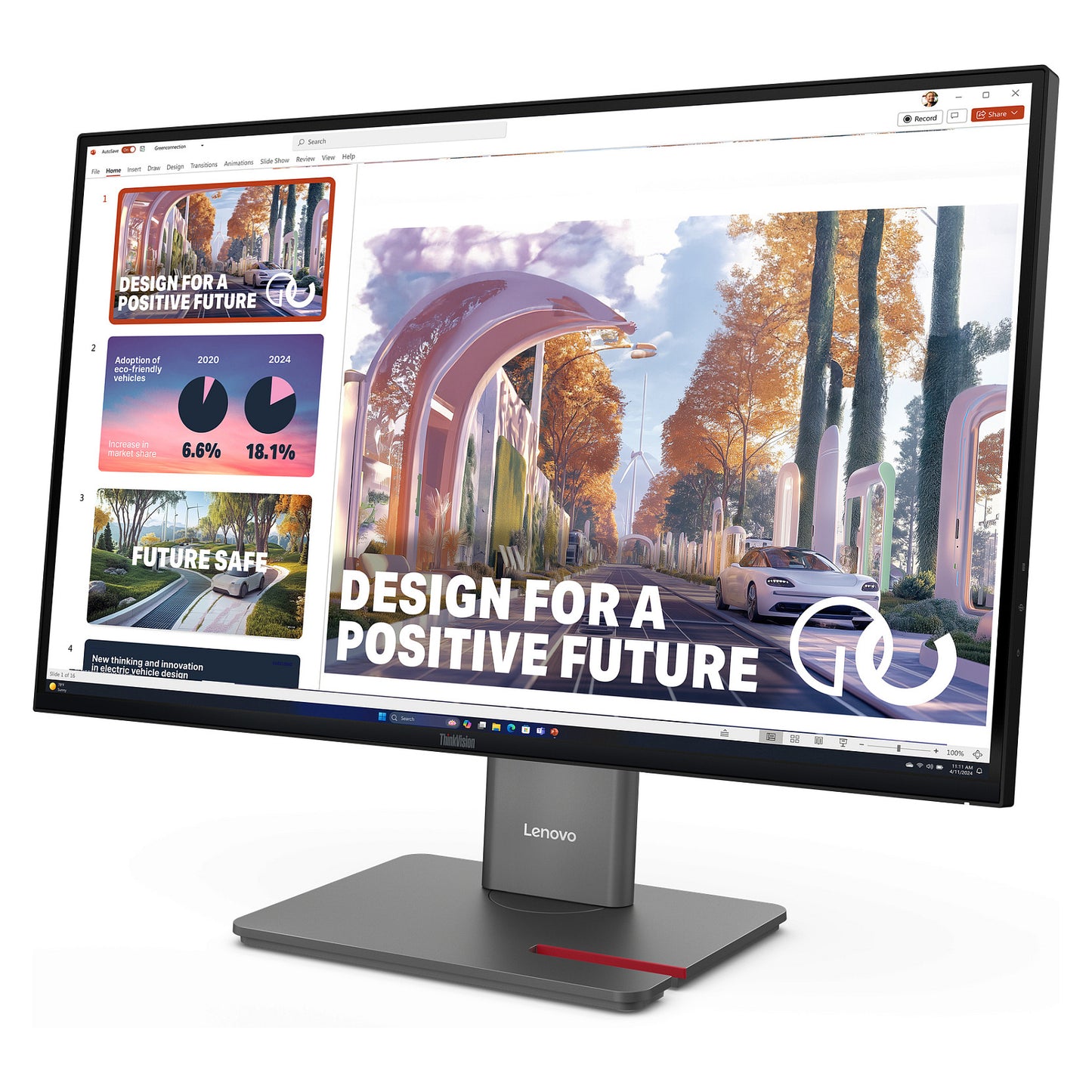 68,6cm/27" (2560x1440) Lenovo ThinkVision P27QD-40 16:9 WQHD IPS 4ms 120Hz HDMI DisplayPort USB-C USB LAN VESA KVM