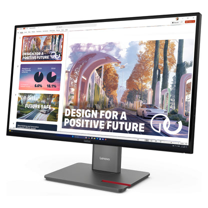 68,6cm/27" (2560x1440) Lenovo ThinkVision P27QD-40 16:9 WQHD IPS 4ms 120Hz HDMI DisplayPort USB-C USB LAN VESA KVM