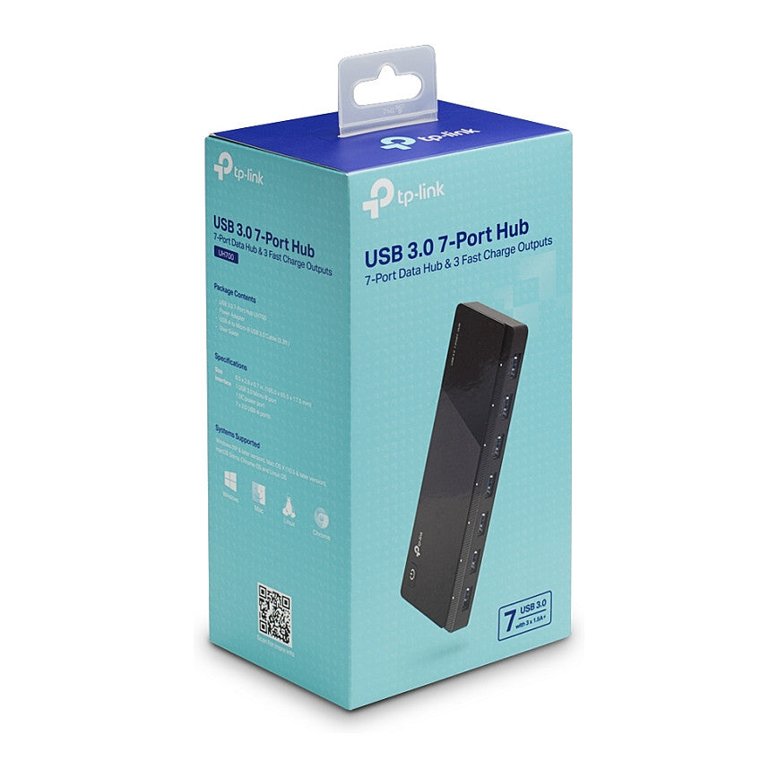 HUB 7Port TP-Link UH700 SuperSpeed 5Gbit/s aktiv mit Netzteil Black