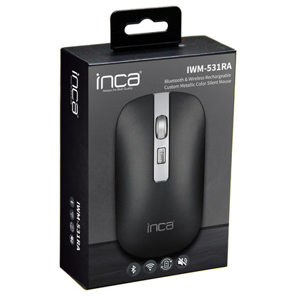 INCA Maus IWM-531RA Wrls & BT,4D-Taste,Akku,Spec.Metallic