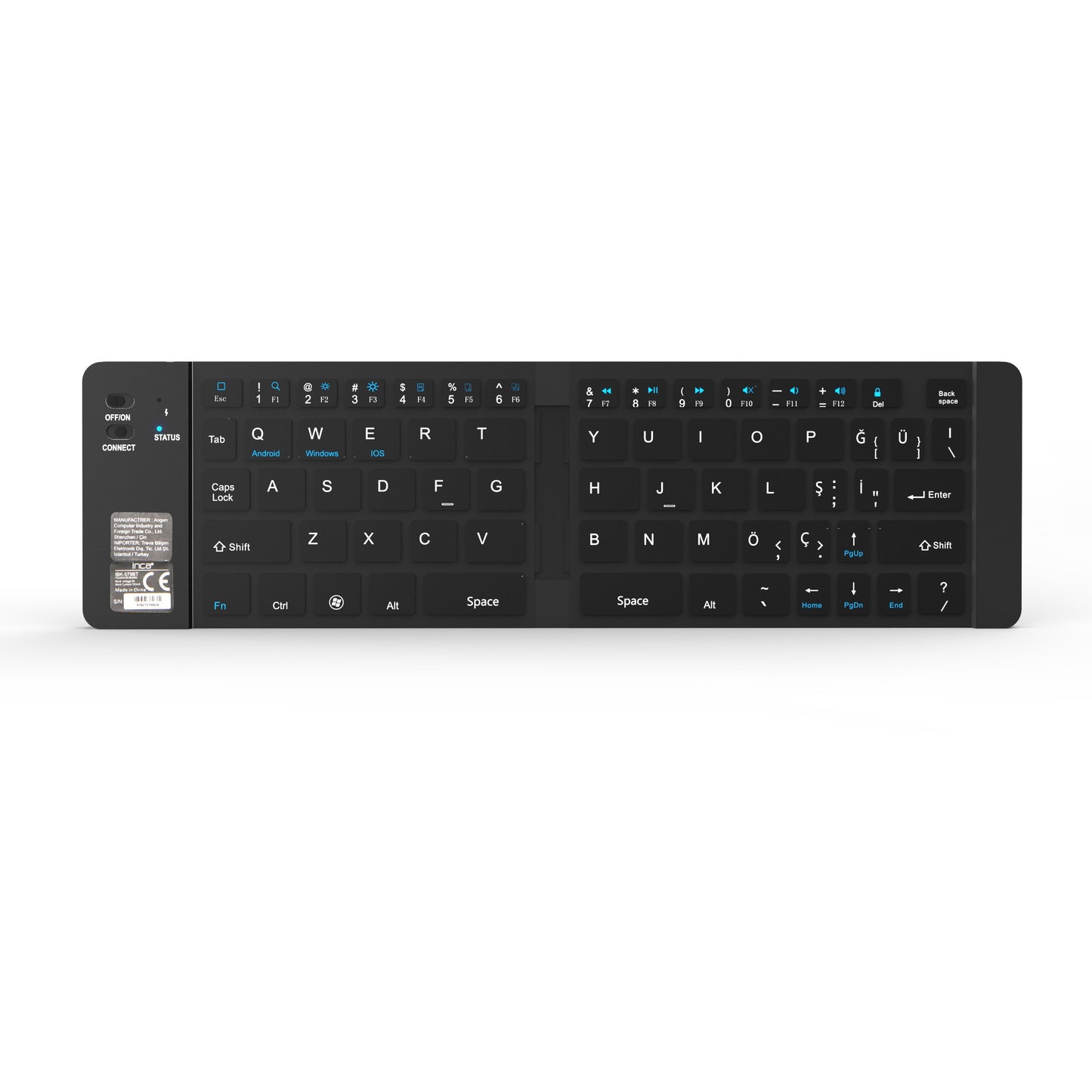 INCA Tastatur + Maus IBK-579BT BT 3.0 Mini-Größe, faltbar, 5-10m silver
