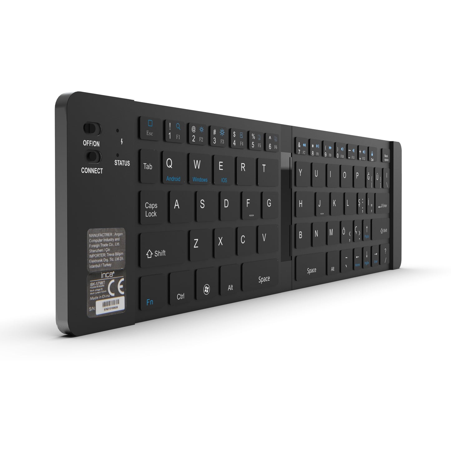 INCA Tastatur + Maus IBK-579BT BT 3.0 Mini-Größe, faltbar, 5-10m silver