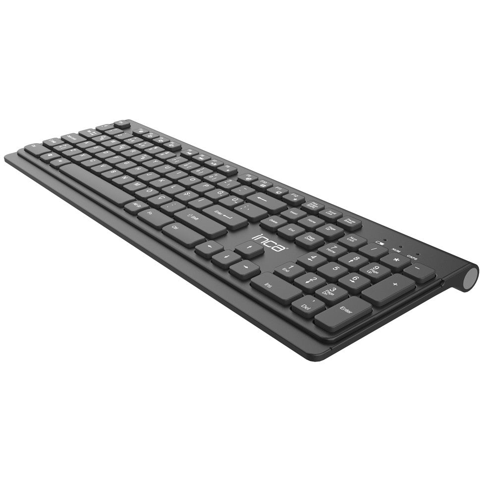 INCA Tastatur + Maus IWS-519 erg.Design, USB-C/A, Multimedia black