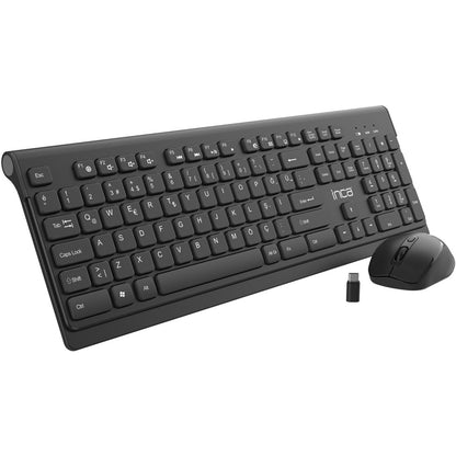 INCA Tastatur + Maus IWS-519 erg.Design, USB-C/A, Multimedia black