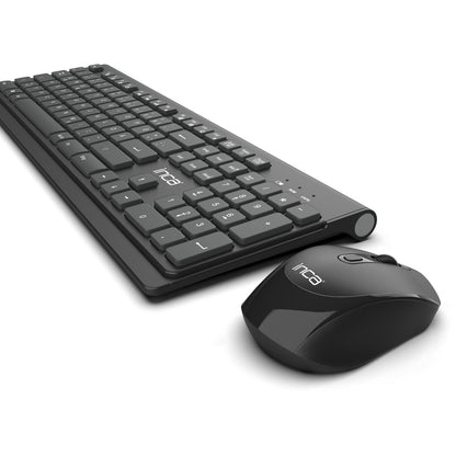 INCA Tastatur + Maus IWS-519 erg.Design, USB-C/A, Multimedia black