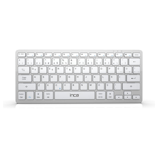 INCA Tastatur IBK-565BT BT 5.0, Smart, Akku 150Std, 8-10m silver