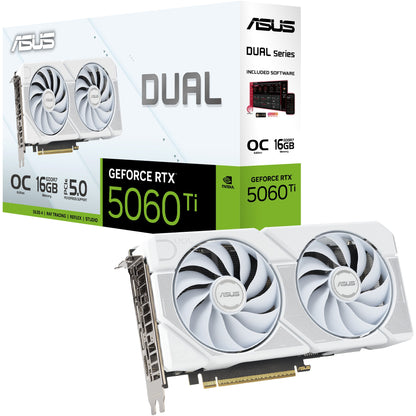RTX 5060TI 16GB Asus DUAL GDDR7 white