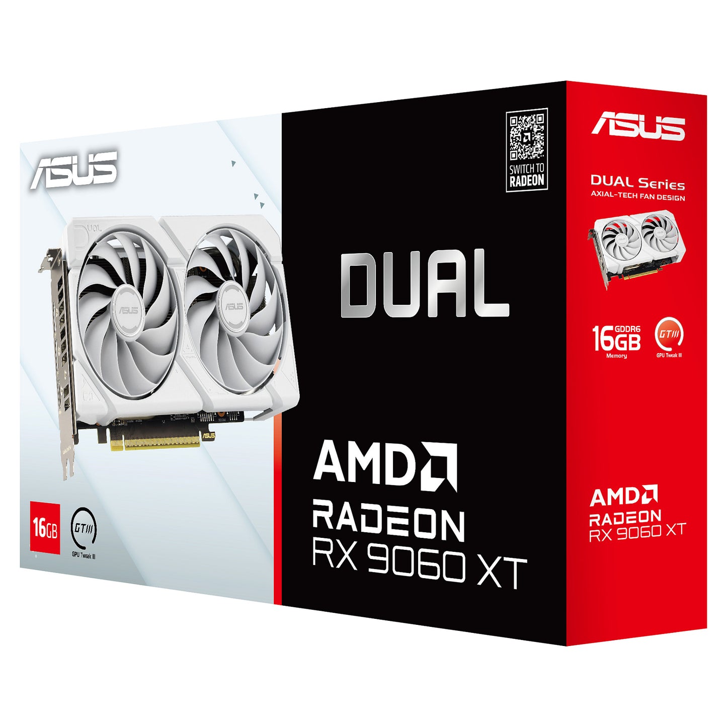 RX 9060 XT 16GB Asus DUAL GDDR6 white