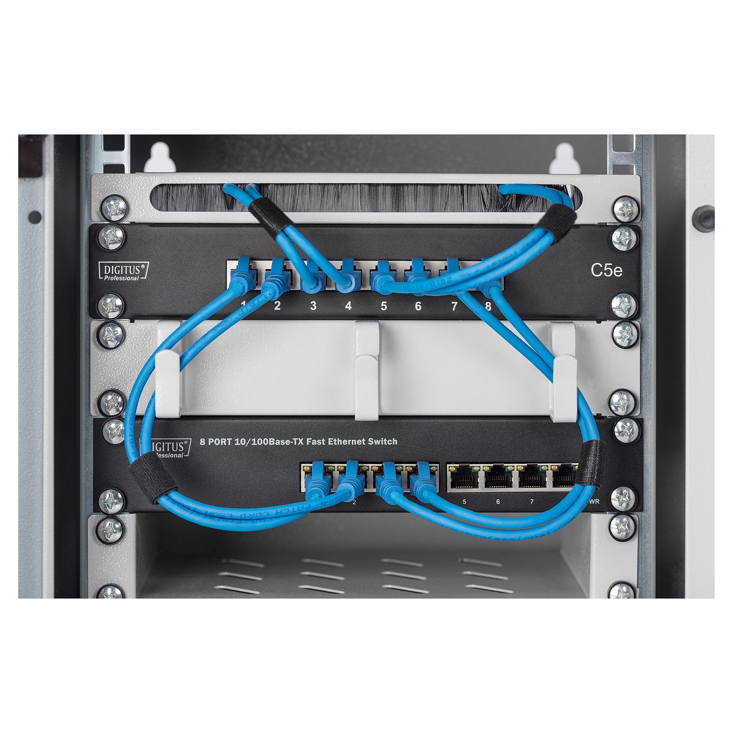 DIGITUS Fachboden 1HE 254mm (10"), grau