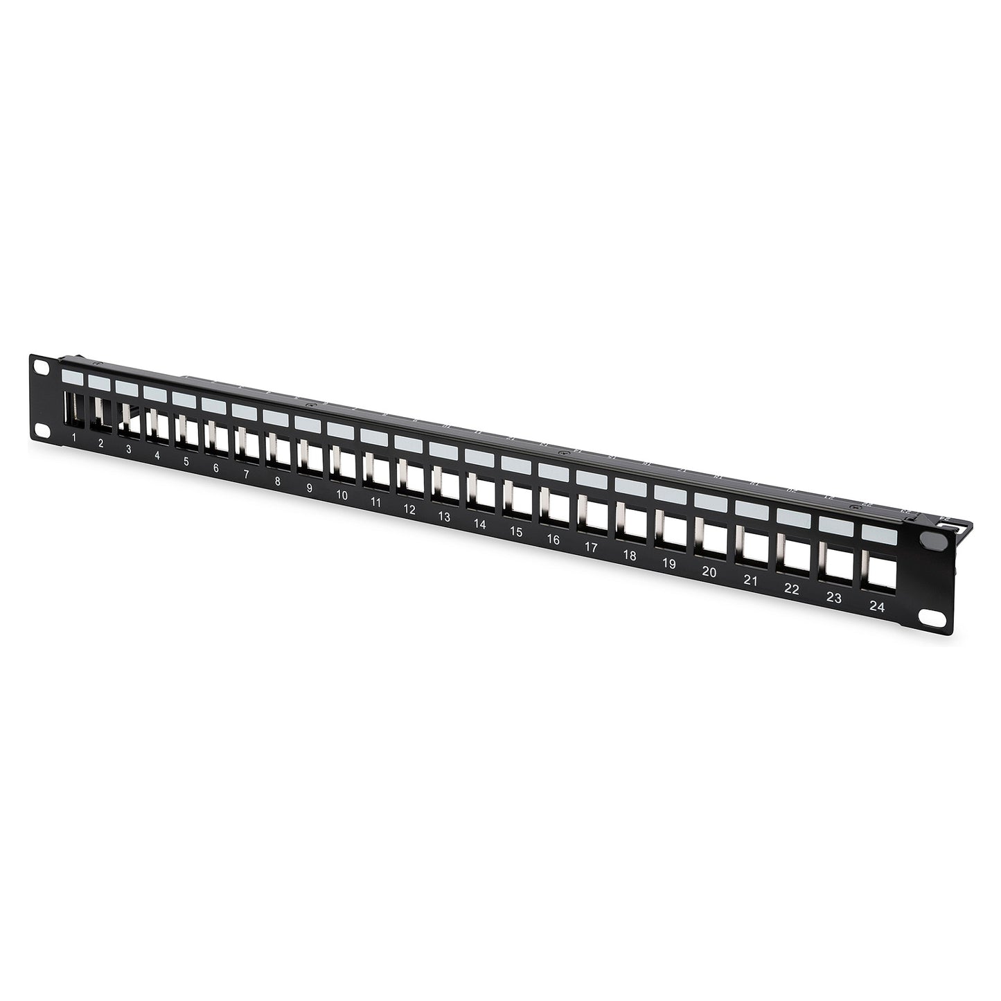 DIGITUS Patchpanel 1HE 24-Port Modular Patchpanel schwarz