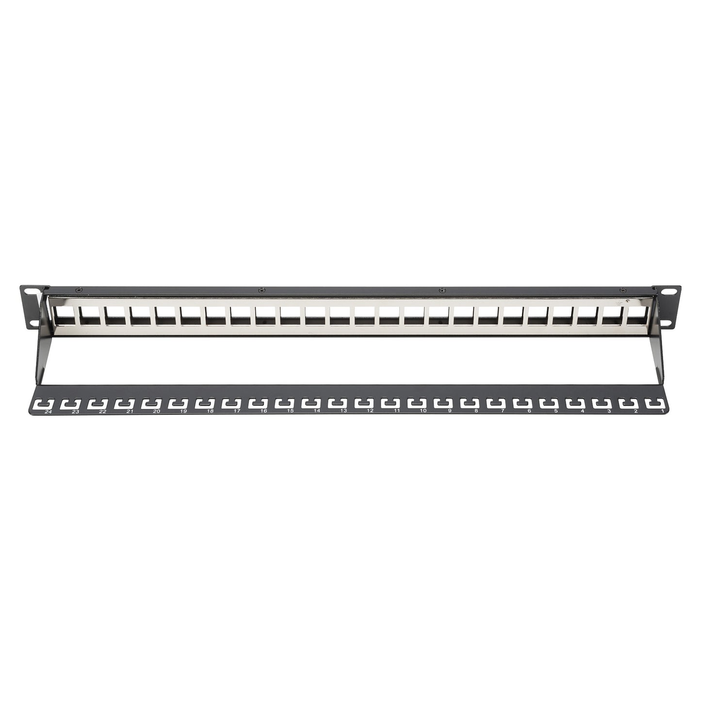 DIGITUS Patchpanel 1HE 24-Port Modular Patchpanel schwarz