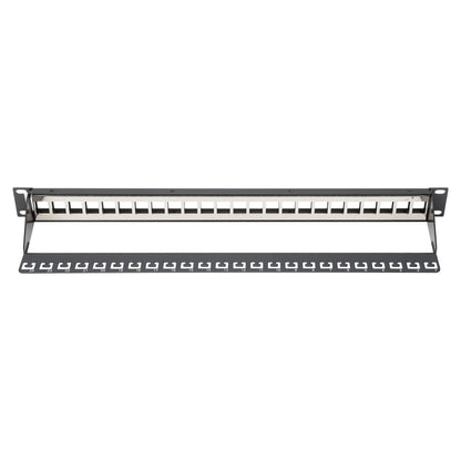 DIGITUS Patchpanel 1HE 24-Port Modular Patchpanel schwarz