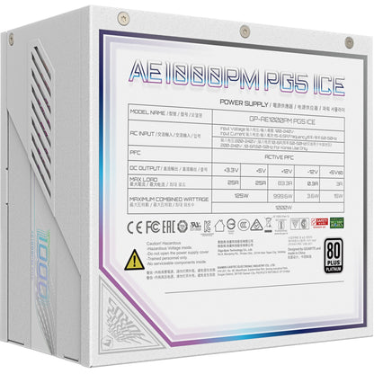 1000W GIGABYTE AORUS ELITE AE1000PM PG5 80+ Platinum White