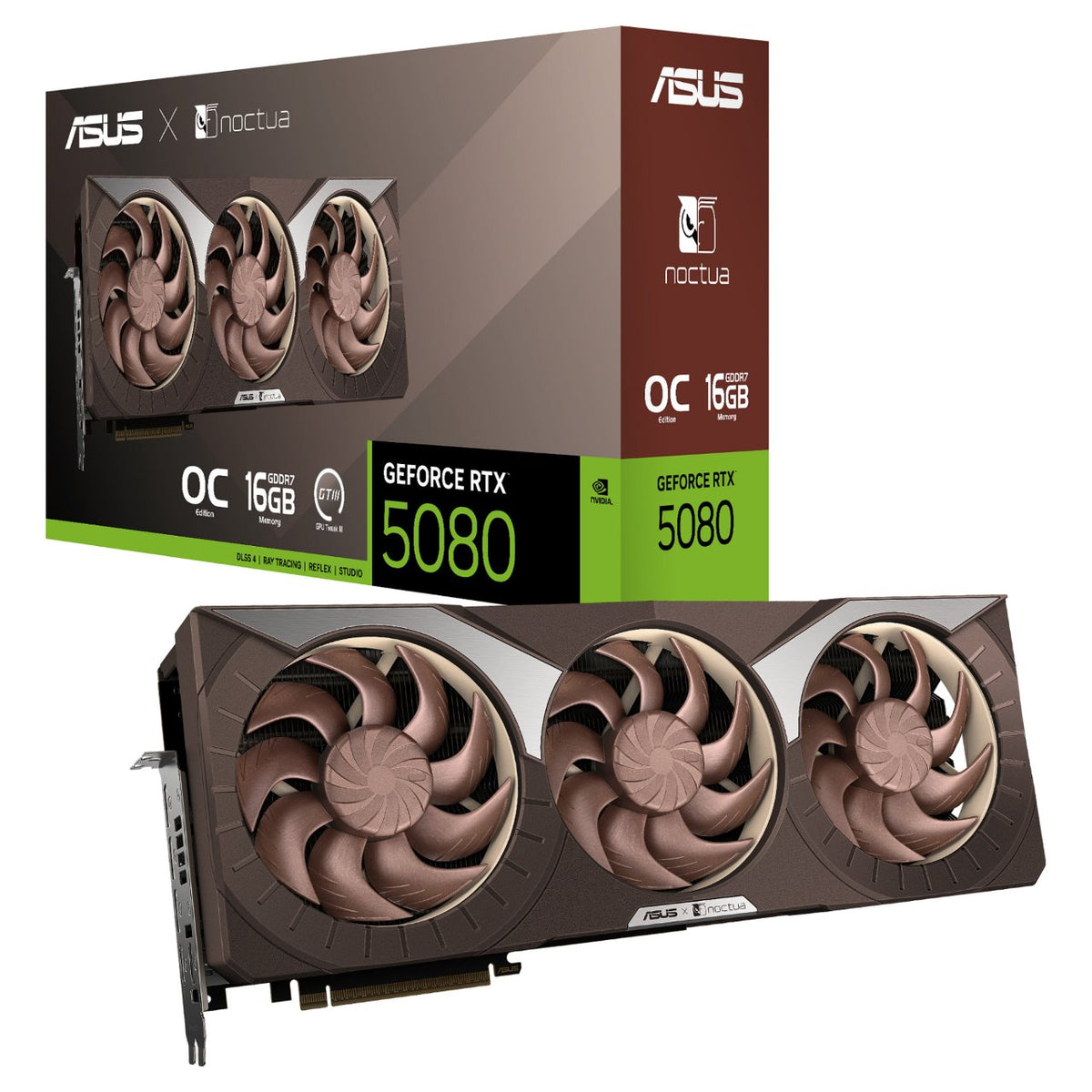 RTX 5080 16GB ASUS Noctua OC Edition GDDR7 3 Fan
