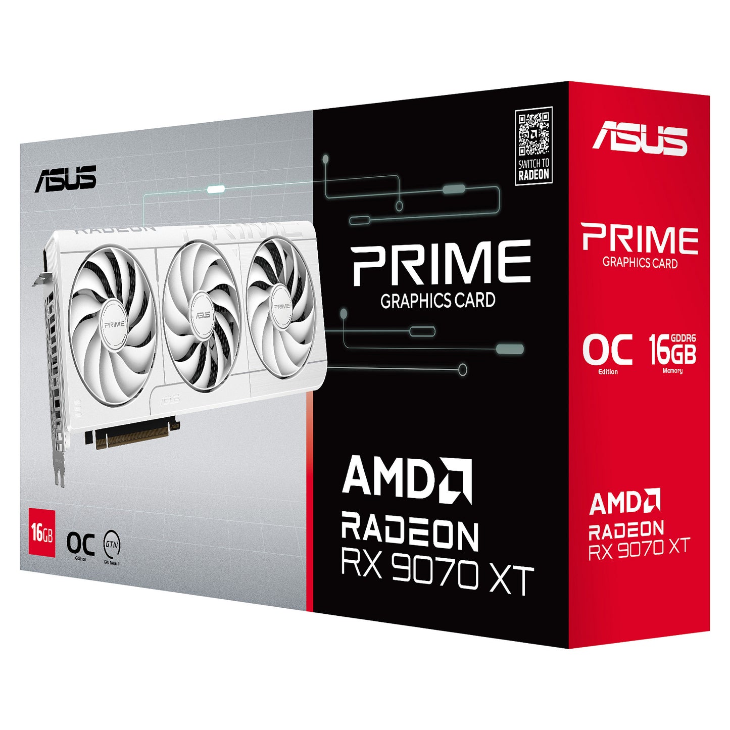 RX 9070XT 16GB ASUS PRIME GDDR6 WHITE